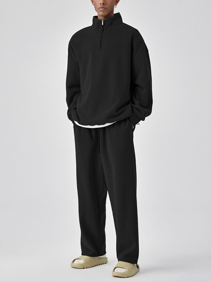 Custom logo blank tracksuit cotton 380gsm heavyweight embroidery sweatshirt oversized Custom logo blank tracksuit cotton 380gsm heavyweight embroidery sweatshirt oversized