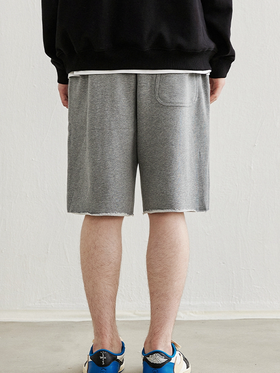 Custom acid washed shorts heavyweight cotton summer raw hem faded Drawstring sweat shorts Custom acid washed shorts heavyweight cotton summer raw hem faded Drawstring sweat shorts