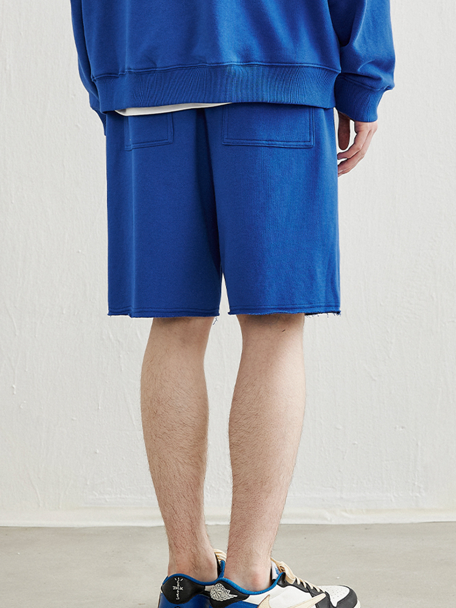 Custom acid washed shorts heavyweight cotton summer raw hem faded Drawstring sweat shorts Custom acid washed shorts heavyweight cotton summer raw hem faded Drawstring sweat shorts