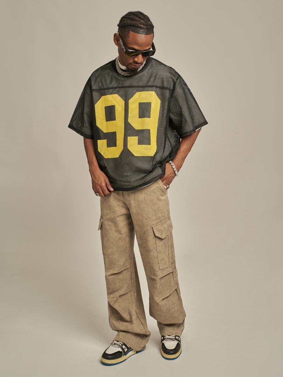 MOQ50 Custom Mesh Jersey print T-shirt MOQ50 Custom Mesh Jersey print T-shirt