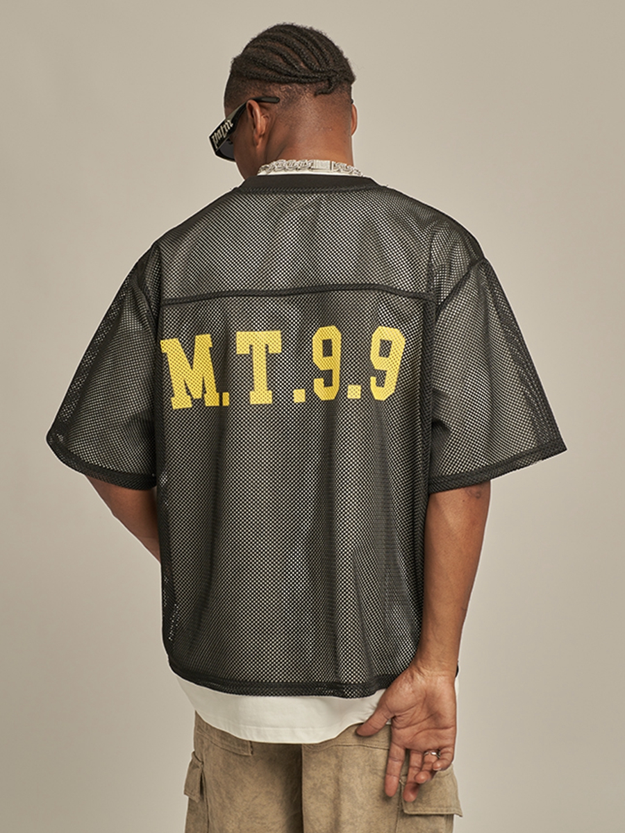 MOQ50 Custom Mesh Jersey print T-shirt MOQ50 Custom Mesh Jersey print T-shirt