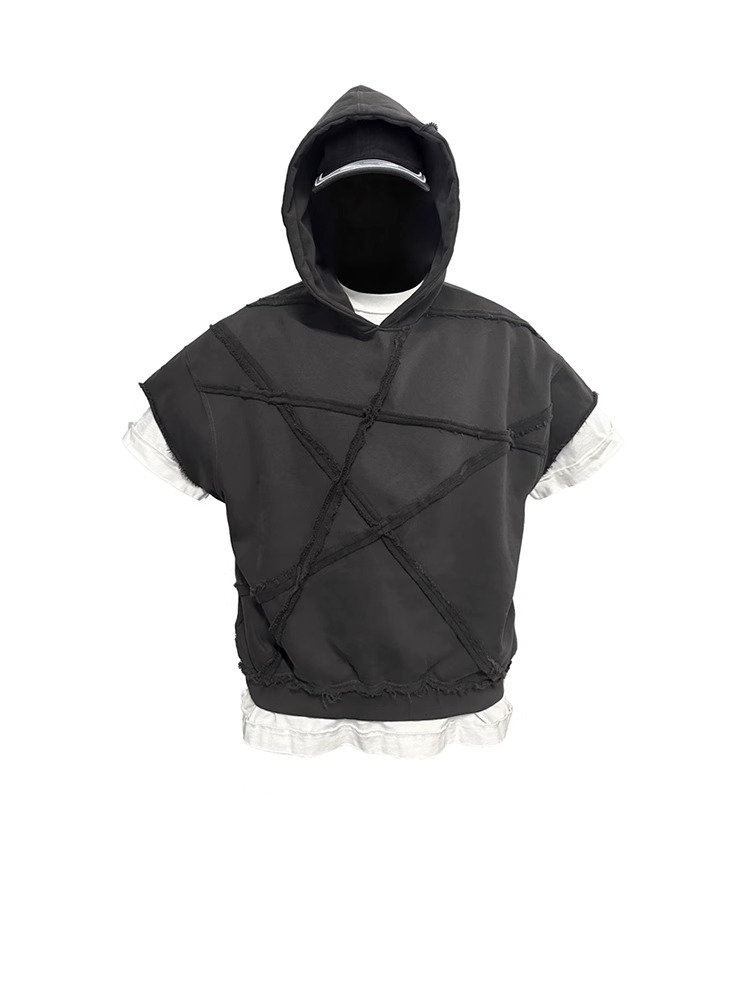 MOQ 50 Custom Terry Distressed Hoodie Boxy Fit 400gsm Cotton MOQ 50 Custom Terry Distressed Hoodie Boxy Fit 400gsm Cotton